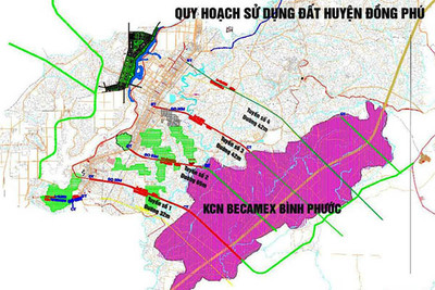 Bình Phước dừng quy hoạch Khu công nghiệp Đồng Phú diện tích 6.317 ha
