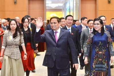 Thủ tướng Phạm Minh Chính và Phu nhân chiêu đãi Đoàn Ngoại giao nhân dịp Tết cổ truyền