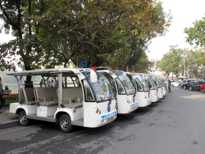 Hà Nội: Sắp có xe điện bốn bánh chở khách tại chùa Hương
