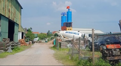 Kim Thành, Hải Dương: Trạm trộn bê tông không phép hoạt động thách thức pháp luật