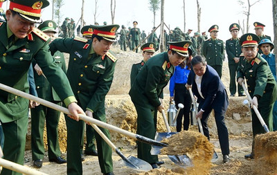 Bộ Quốc phòng tổ chức lễ phát động 'Tết trồng cây đời đời nhớ ơn Bác Hồ' Xuân Quý Mão