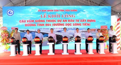 Tỉnh Tiền Giang khởi công các trình trọng điểm trên địa bàn