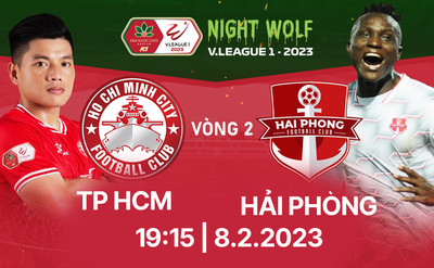 Trực tiếp TPHCM vs Hải Phòng 19h15 hôm nay 8/2 trên FPT Play, HTV Thể thao