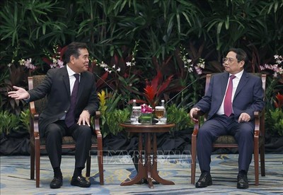 Thủ tướng Phạm Minh Chính tiếp lãnh đạo một số doanh nghiệp của Singapore