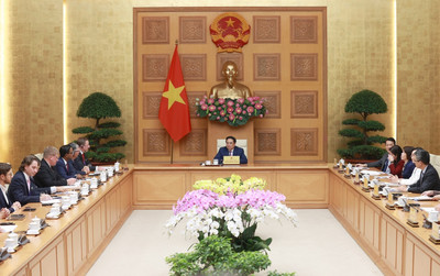 Thủ tướng tiếp đoàn Hội đồng doanh nghiệp EU - ASEAN và Hiệp hội doanh nghiệp châu Âu tại Việt Nam