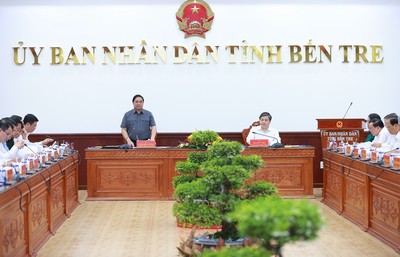 Thủ tướng Phạm Minh Chính làm việc với lãnh đạo chủ chốt tỉnh Bến Tre