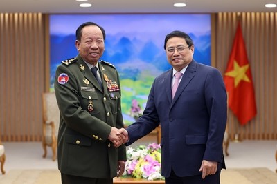 Thủ tướng Phạm Minh Chính tiếp đón Phó Thủ tướng, Bộ trưởng Quốc phòng Campuchia