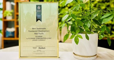 Ecopark đạt giải thưởng khu đô thị bền vững xuất sắc nhất châu Á