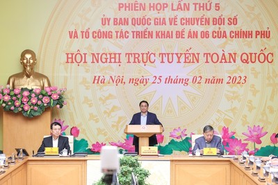Thủ tướng Phạm Minh Chính chủ trì hội nghị trực tuyến toàn quốc về chuyển đổi số
