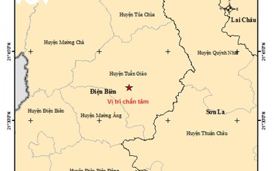 Lai Châu: Động đất 4,4 độ richter tại Mường Tè gây rung lắc mạnh