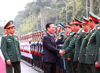 Chủ tịch nước Võ Văn Thưởng dự lễ tuyên dương gương mặt trẻ toàn quân 2022