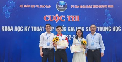 Ninh Bình: Hai học sinh giành giải quốc gia về dự án bảo vệ môi trường