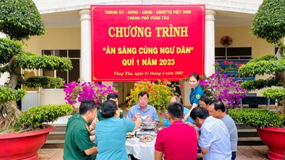 Lãnh đạo địa phương tổ chức ăn sáng cùng ngư dân tại TP.Vũng Tàu
