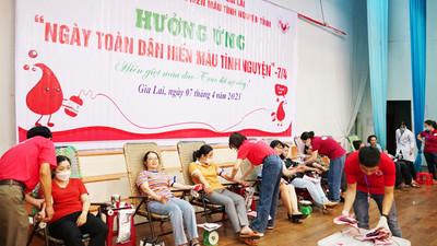 Gia Lai: Tiếp nhận gần 400 đơn vị máu an toàn
