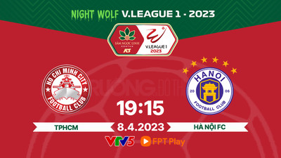 FPT Play Trực tiếp TPHCM vs Hà Nội, V-League 2023, 19h15 hôm nay 8/4