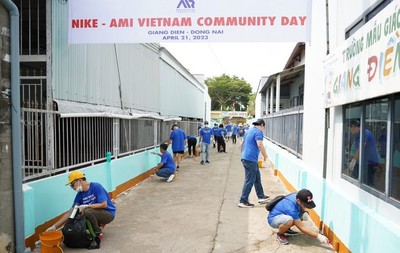 Nike Việt Nam nâng cấp trường, tạo môi trường học tập sạch đẹp, an toàn cho trẻ em
