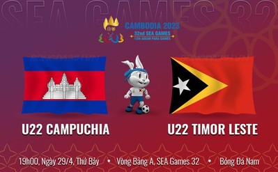 VTV5 Trực tiếp U22 Campuchia vs U22 Timor Leste, SEA Games 32, 19h hôm nay 29/4