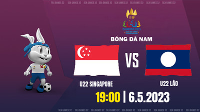 VTV5 Trực tiếp U22 Singapore vs U22 Lào, SEA Games 32, 19h hôm nay 6/5