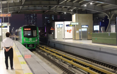 Metro Nhổn-Ga Hà Nội sắp vận hành đoạn trên cao đến Cầu Giấy