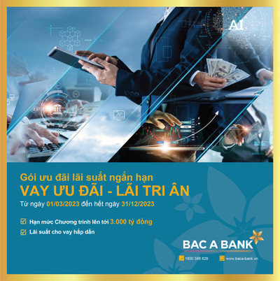 “Vay ưu đãi – Lãi tri ân” cùng BAC A BANK