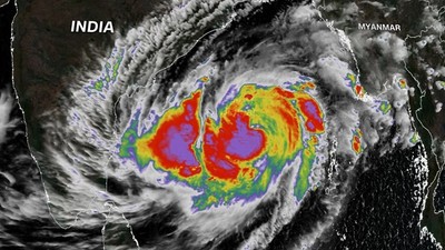 47 tỉnh thành của Thái Lan sẽ có mưa liên tục do ảnh hưởng của bão Mocha