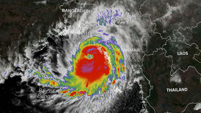 Siêu bão mạnh nhất thập kỷ sắp đổ bộ vào Myanmar, Bangladesh