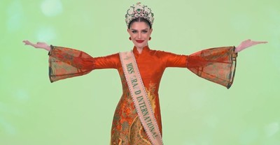 Đương kim Miss Grand International mặc Áo dài giới thiệu về Việt Nam tươi đẹp