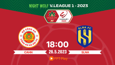 VTV5 Trực tiếp bóng đá CAHN vs SLNA, V-League 2023, 18h hôm nay 26/5