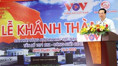 Chủ tịch nước Võ Văn Thưởng dự Lễ khánh thành Đài phát sóng khu vực Nam Trung Bộ