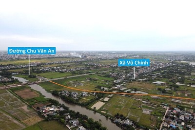 Toàn cảnh dự án đường Thái Bình - Cồn Vành sắp mở qua thành phố và huyện Vũ Thư