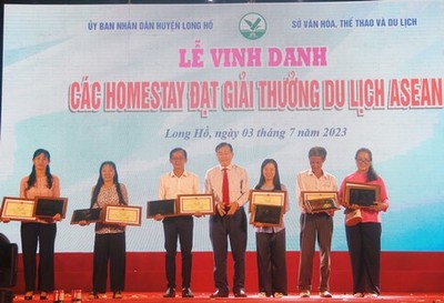 Vĩnh Long: Vinh danh các homestay đạt giải thưởng du lịch ASEAN