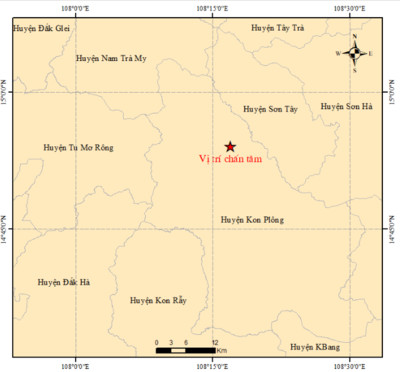 Kon Tum: Động đất xảy ra liên tiếp trong 3 ngày qua tại Kon Plông