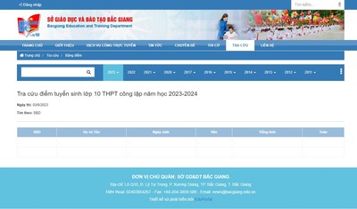 Tra cứu điểm thi tốt nghiệp THPT 2023 tỉnh Bắc Giang chính xác nhất