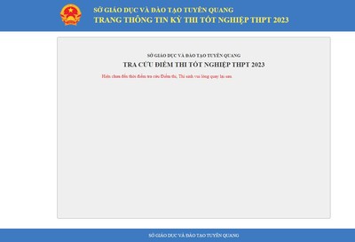 Tra cứu điểm thi tốt nghiệp THPT 2023 tỉnh Tuyên Quang chính xác nhất