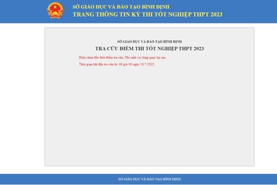 Tra cứu điểm thi tốt nghiệp THPT 2023 tỉnh Bình Định chính xác nhất