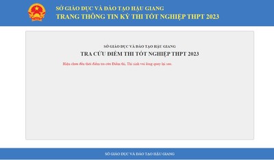 Tra cứu điểm thi tốt nghiệp THPT 2023 tỉnh Hậu Giang chính xác nhất