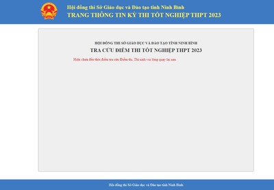 Tra cứu điểm thi tốt nghiệp THPT 2023 tỉnh Ninh Bình chính xác nhất