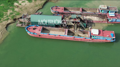 Sơn Dương- Tuyên Quang: Cần kiểm tra tàu vào sát bờ đang sạt lở để khai thác