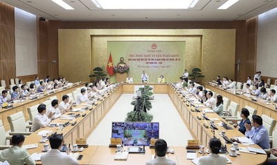 Thủ tướng Phạm Minh Chính chủ trì Hội nghị toàn quốc về sắp xếp đơn vị hành chính cấp huyện, cấp xã