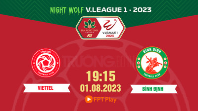 VTV5 Trực tiếp Viettel vs Bình Định, V-League 2023, 19h15 hôm nay 1/8