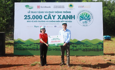 SeABank trao tặng 25.000 cây sao đen cho Quỹ Bảo vệ và Phát triển rừng tỉnh Đắk Lắk