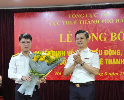 Ông Trần Quang Hưng giữ chức Phó Cục trưởng Cục Thuế TP Hà Nội