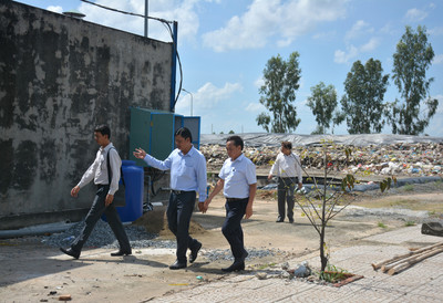 Long An: Kiểm tra công tác quy hoạch và xử lý chất thải rắn trên địa bàn huyện Vĩnh Hưng