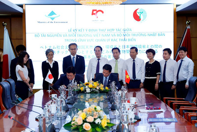 Việt Nam và Nhật Bản ký kết Ý định thư hợp tác quản lý rác thải biển