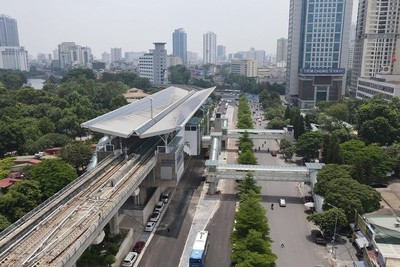 Metro Nhổn-Ga Hà Nội hoàn thành xây dựng, lắp đặt 8 nhà ga trên cao