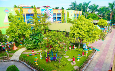 Không gian xanh ở Trường Mầm non thị trấn Gia Lộc
