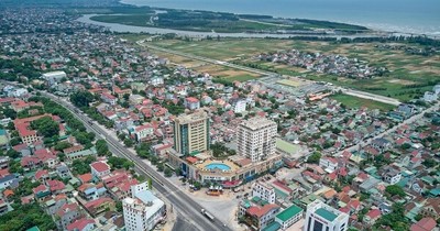 Toàn cảnh vùng Diễn Châu vừa được quy hoạch trở thành đô thị công nghiệp - du lịch biển của Nghệ An