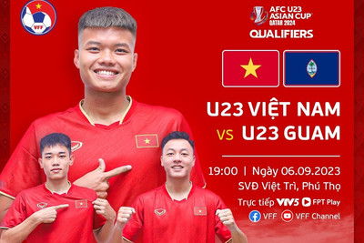 Link xem trực tiếp U23 Việt Nam vs U23 Guam 19h00 hôm nay 6/9 VTV5