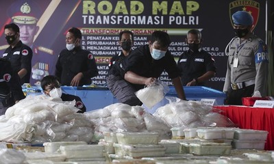 Indonesia bắt giữ 39 nghi phạm trong đường dây buôn bán ma túy