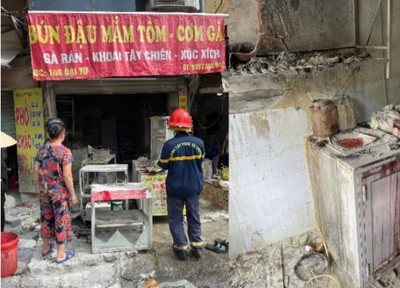 Hà Nội: Cháy cửa hàng bún đậu mắm tôm trên phố Đại Từ